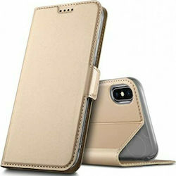10167 thiki iphone xs max xruso iPhone: Θήκη Βιβλίο Smart Magnet Elegance για Apple iPhone XS Max 6.5 - Χρώμα Χρυρό
