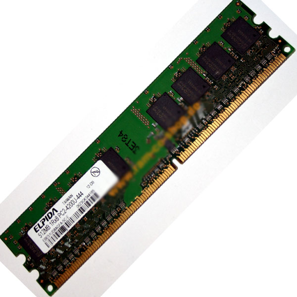 118 &Mu;&Nu;&Eta;&Mu;&Epsilon;&Sigma; RAM DESKTOP: ELPIDA 512MB RAM 1Rx8 PC2-4200U-444 EBE51UD8AGFA-5C-E