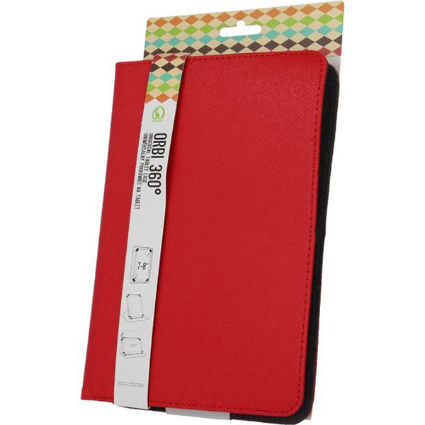 greengo-kokkino ΘΗΚΗ TABLET GREENGO UNIVERSAL CASE PU 8'' ORBI 360 ΚΟΚΚΙΝΟ